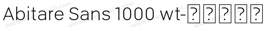 Abitare Sans 1000 wt字体转换